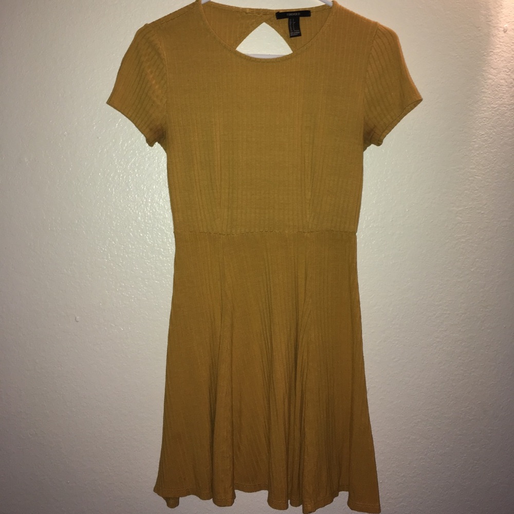 Mini mustard colored dress